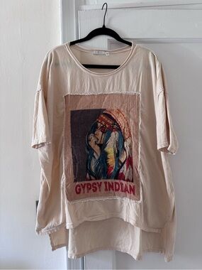 I Love Linen Oversized Gypsy Indian Tee